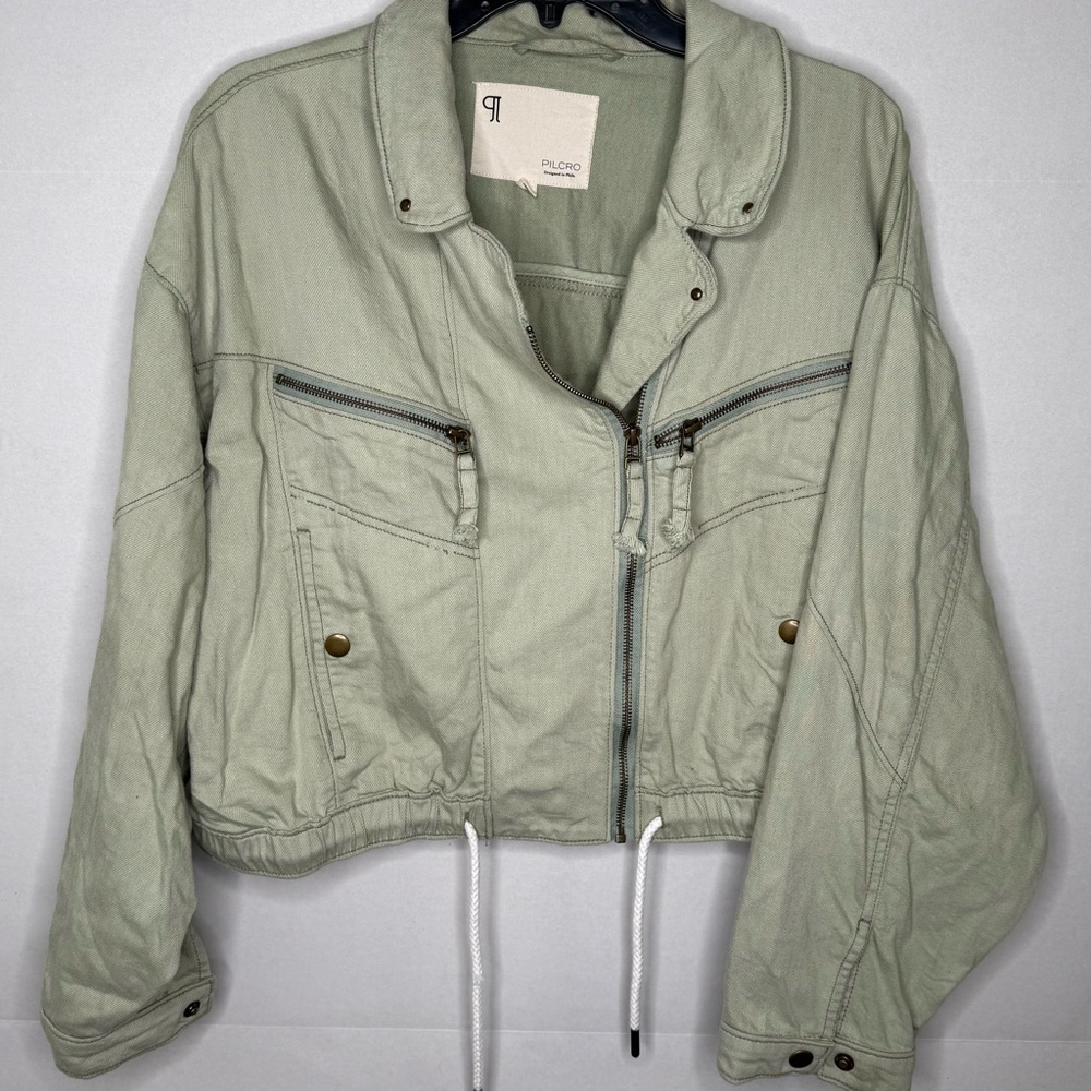 PILCRO Women's Sage Green Jacket